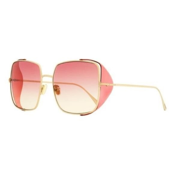 💯 Original Tom Ford Square Sunglasses TF901 Toby-02 28T Gold 60mm FT0901 - Picture 4 of 12